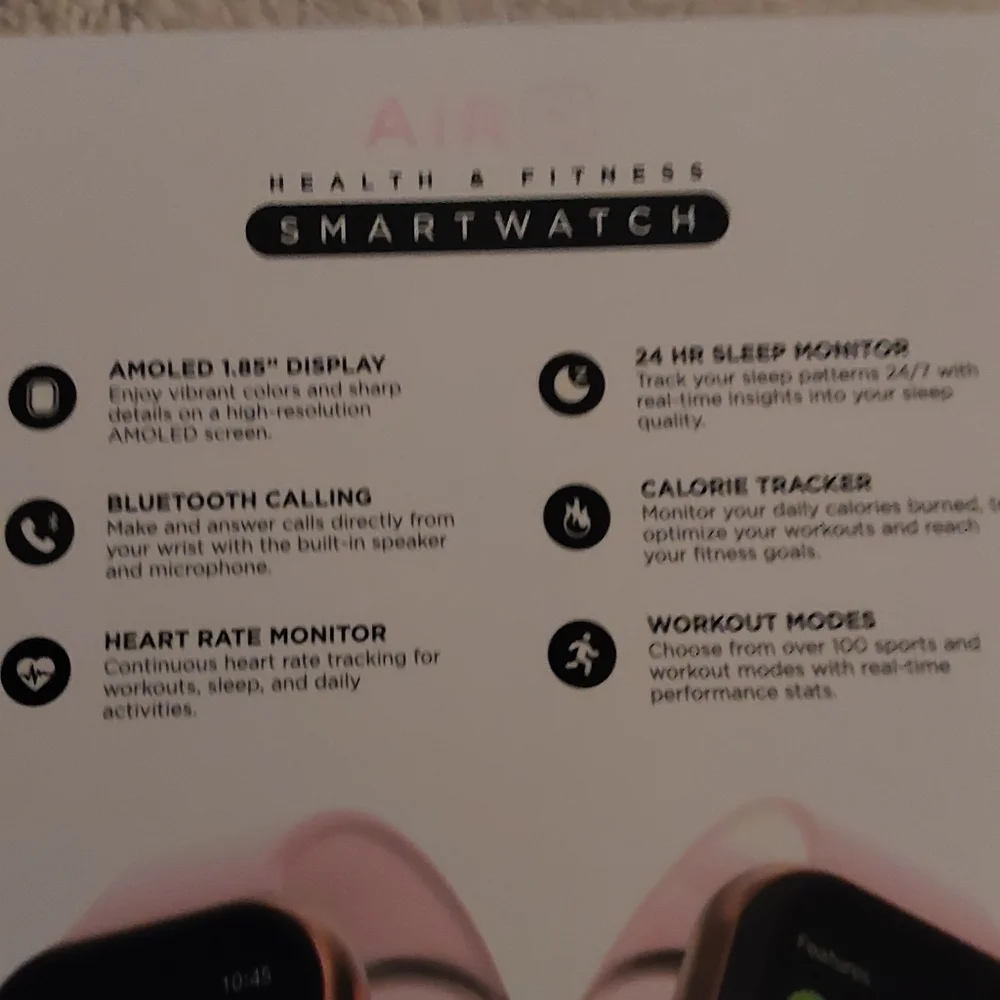 🌺 NIB iTouch Air 5 Smartwatch W/Pink Band